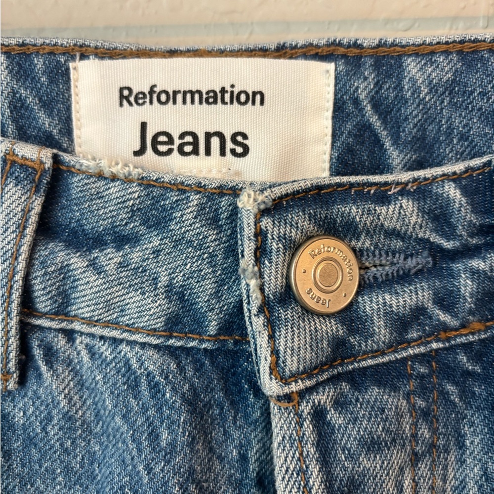 Reformation Cynthia High Rise Straight Jeans - Picture 4 of 11